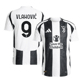 Juventus VLAHOVIĆ #9 Home Soccer Jersey Authentic 2024/25- Save The Children Sponsor